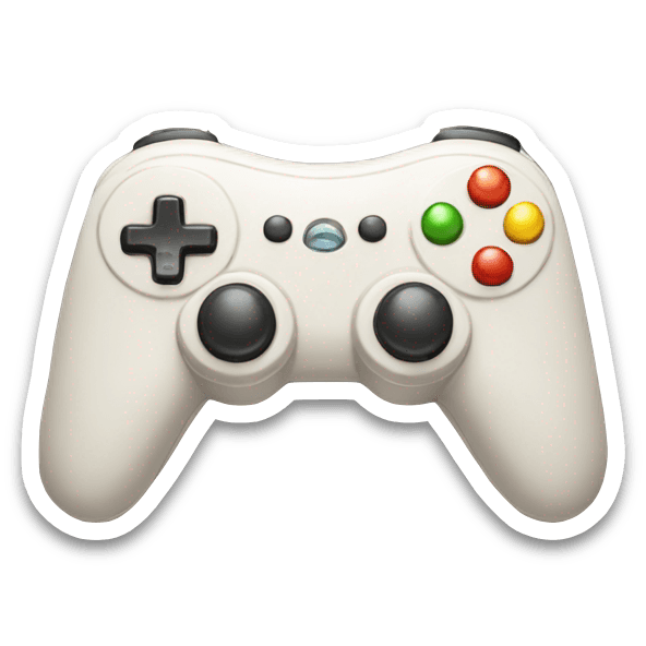 An emoji sticker of a game controller