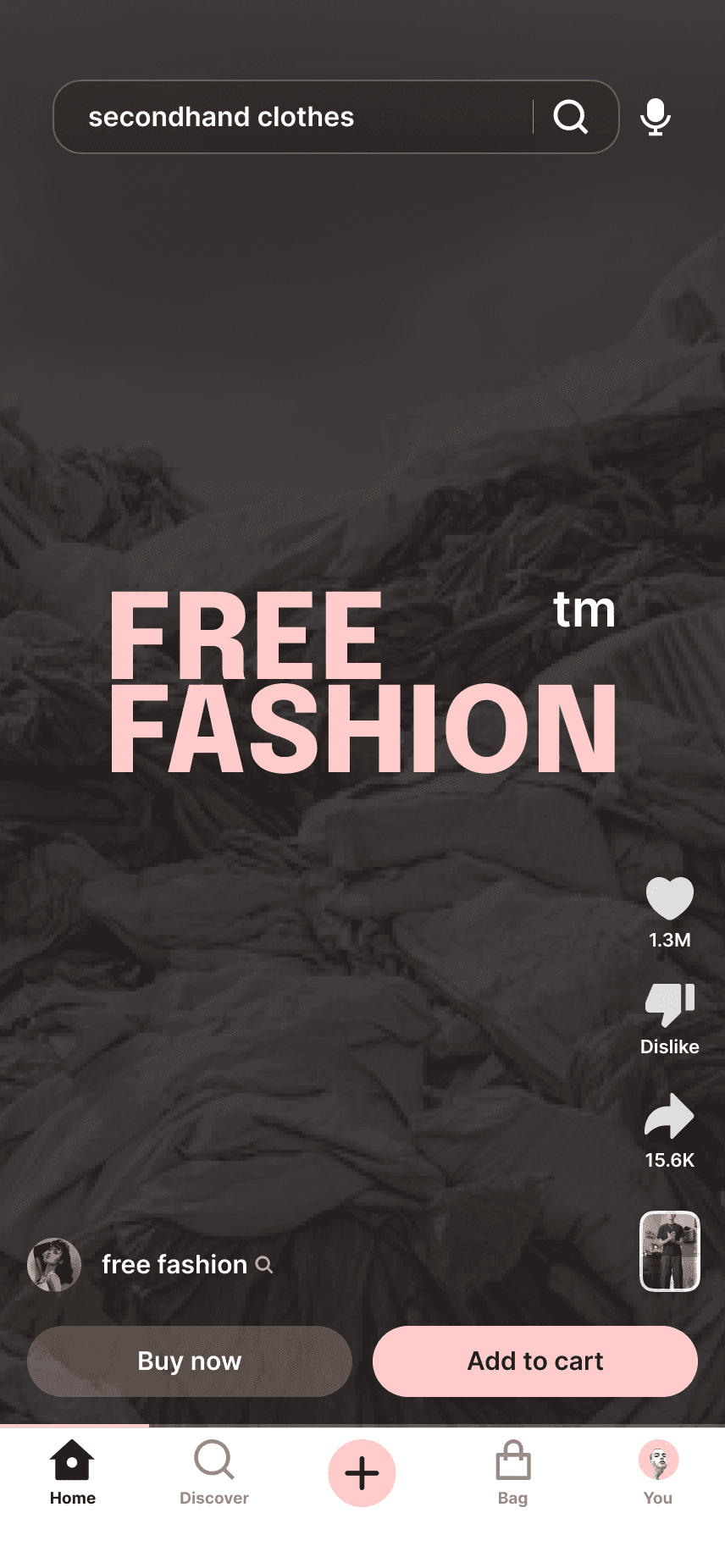 TikTok-like fashion recommendations feature