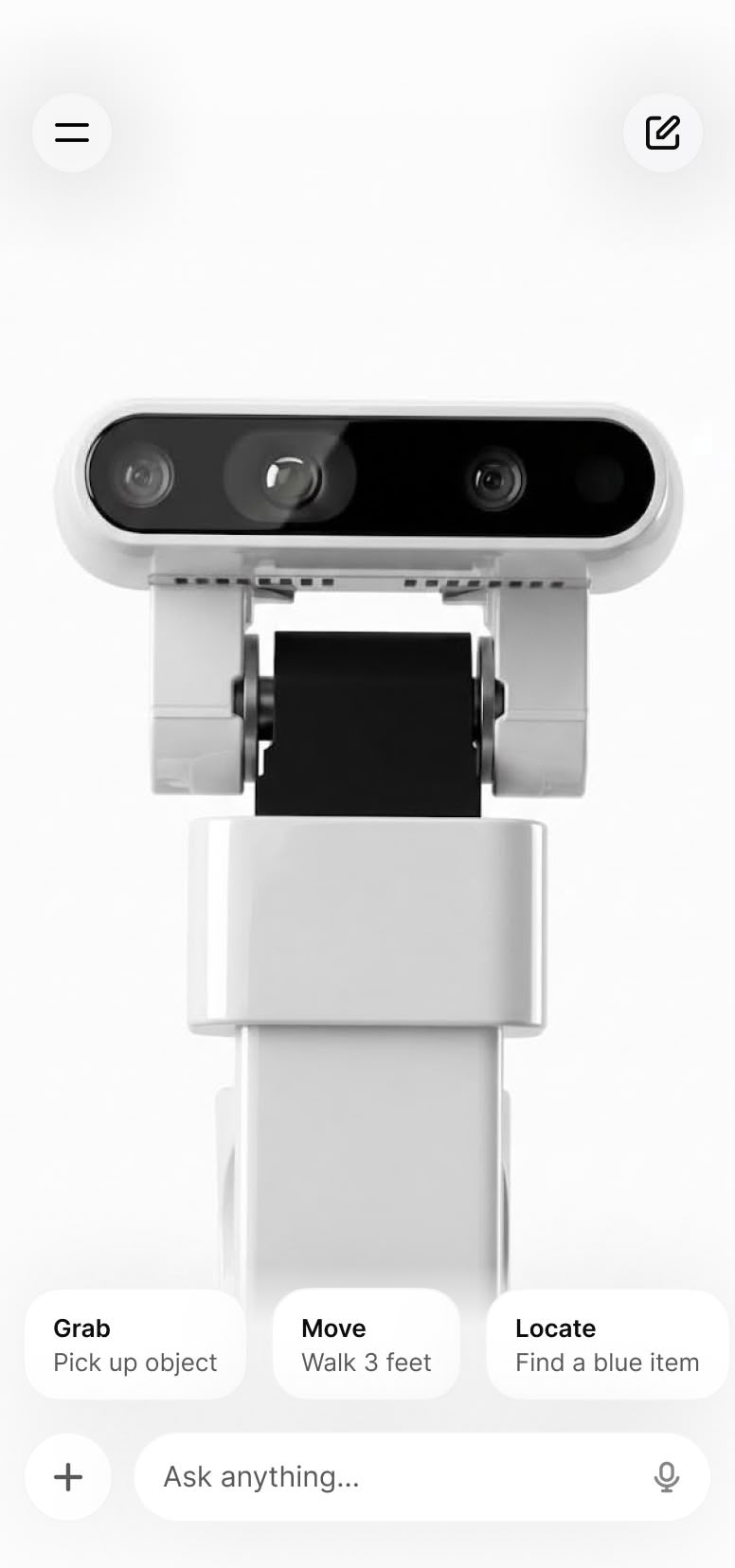 AI chat page with mini-apps
